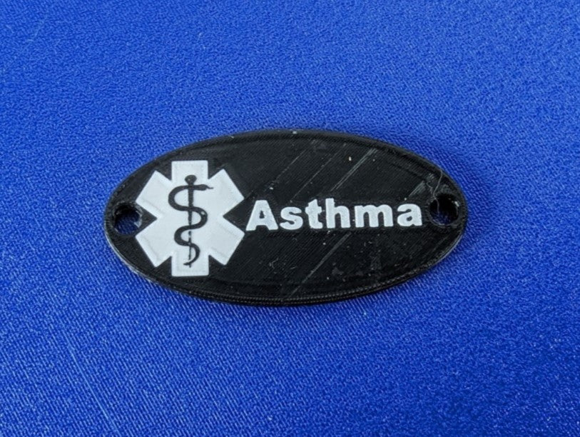 Adult Medical Shoe Tag (Asthma)