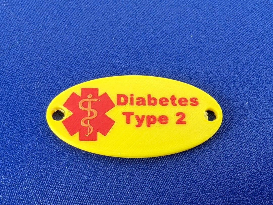 Adult Medical Shoe Tag (T2 Diabetes)