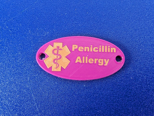 Adult Medical Shoe Tag (Penicillin Allergy)