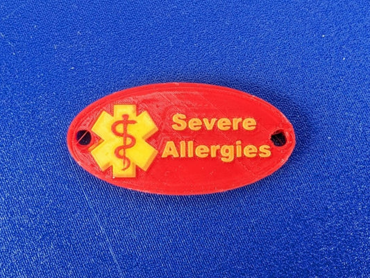 Medical Shoe Tag (Severe Allergies)