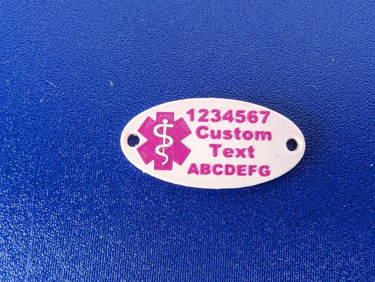 Adult Medical Shoe Tag (Custom Text)